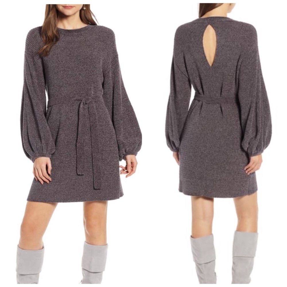 NWT Something Navy Shimmer Sweater Dress - Picture 2 of 2